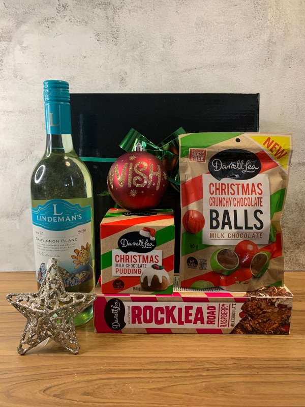 white wine & chocolate christmas hamper