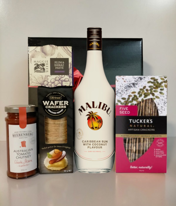 malibu spiced rum gift hamper